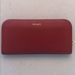 Saint Laurent full zip accordion style wallet